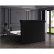 Meridian Furniture Luxus Black Velvet Full Bed