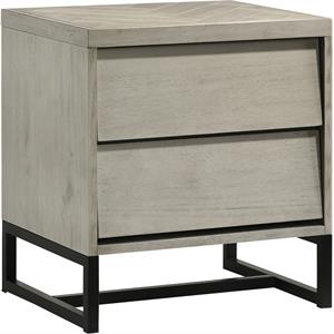 meridian furniture weston contemporary nightstand with matte black base