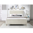 Meridian Furniture Zara Contemporary Cream Velvet Full Bed