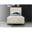 Meridian Furniture Zara Contemporary Cream Velvet Twin Bed