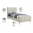 Meridian Furniture Zara Contemporary Cream Velvet Twin Bed