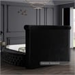 Meridian Furniture Luxus Black Velvet Queen Bed