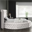 Meridian Furniture Luxus Cream Velvet Twin Bed