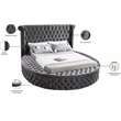 Meridian Furniture Luxus Gray Velvet Full Bed