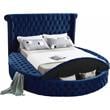 Meridian Furniture Luxus Navy Velvet King Bed