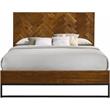Meridian Furniture Reed Brown Antique Coffee Wooden King Bed