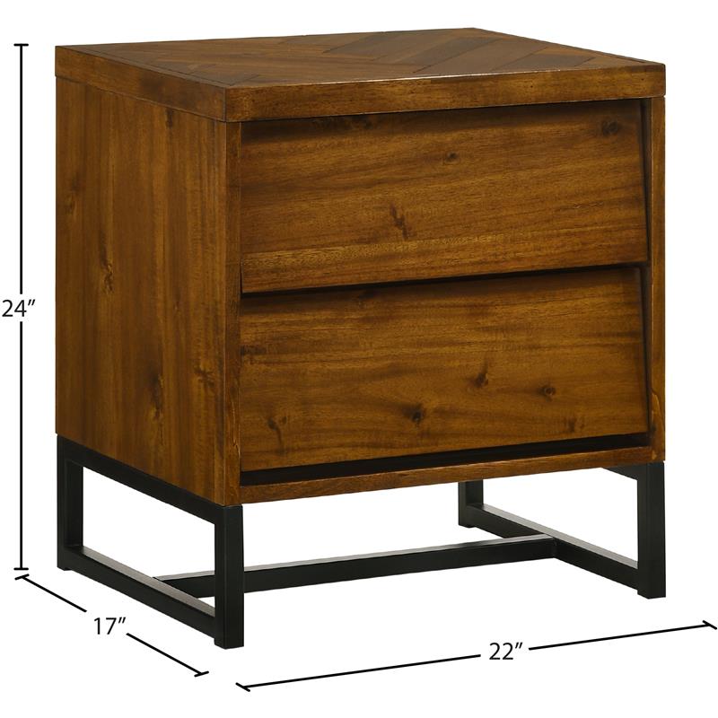 Meridian Furniture Reed Wood Nightstand Meridian Furniture Reed Wood Nightstand