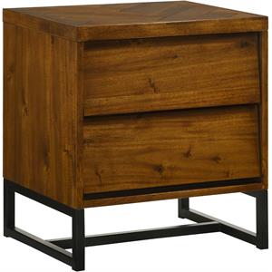 meridian furniture reed brown antique coffee wooden nightstand
