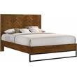 Meridian Furniture Reed Brown Antique Coffee Wooden Queen Bed