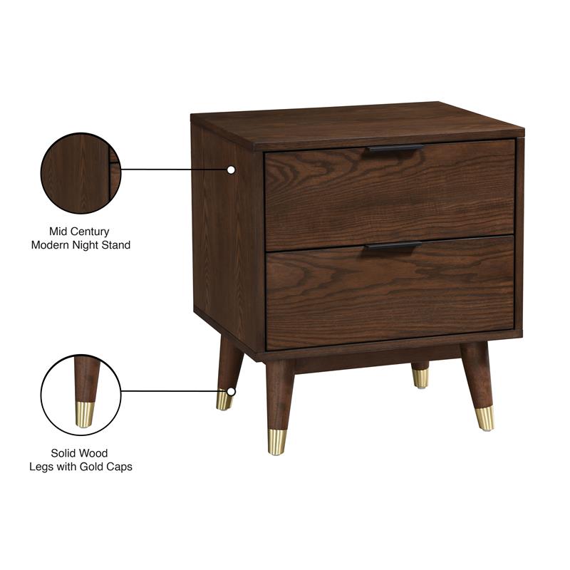 Meridian Furniture Vance Mid-Century Modern Night Stand Meridian Furniture Vance Mid-Century Modern Night Stand