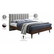 Meridian Furniture Vance Beige Durable Linen Fabric King Bed