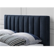 Meridian Furniture Vance Navy Durable Linen Fabric King Bed