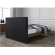 Meridian Furniture Vance Navy Durable Linen Fabric King Bed