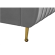 Meridian Furniture Zara Contemporary Gray Velvet King Bed