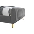 Meridian Furniture Zara Contemporary Gray Velvet Queen Bed