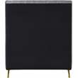 Meridian Furniture Zara Contemporary Gray Velvet Twin Bed
