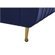 Meridian Furniture Zara Contemporary Navy Velvet Full Bed