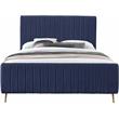 Meridian Furniture Zara Contemporary Navy Velvet King Bed