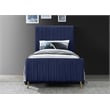 Meridian Furniture Zara Contemporary Navy Velvet Twin Bed