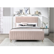 Meridian Furniture Zara Contemporary Pink Velvet Full Bed