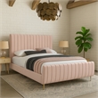 Meridian Furniture Zara Contemporary Pink Velvet King Bed