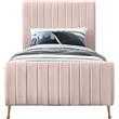 Meridian Furniture Zara Contemporary Pink Velvet Twin Bed