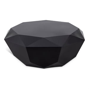 Meridian Furniture Gemma 39&quot Diamond Shaped Steel Coffee Table in Matte Black