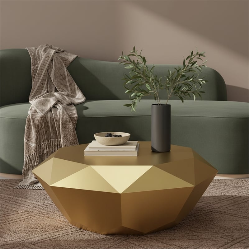 Meridian Furniture Gemma Diamond Shaped Steel Coffee Table