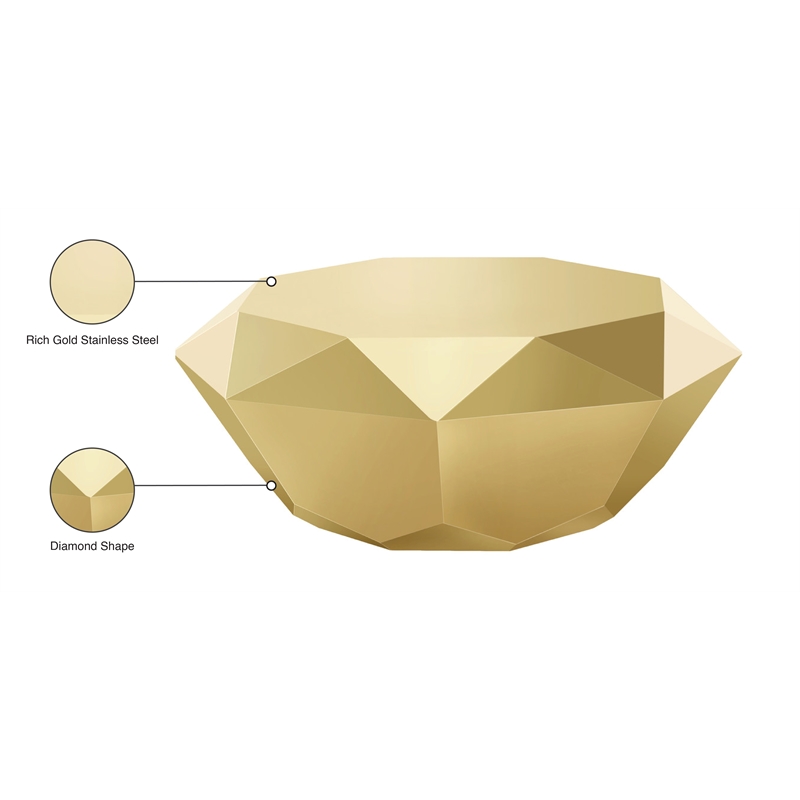 Meridian Furniture Gemma Diamond Shaped Steel Coffee Table