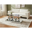 Meridian Furniture Jocelyn Glass and Engineered Wood Coffee Table in Mirrored
