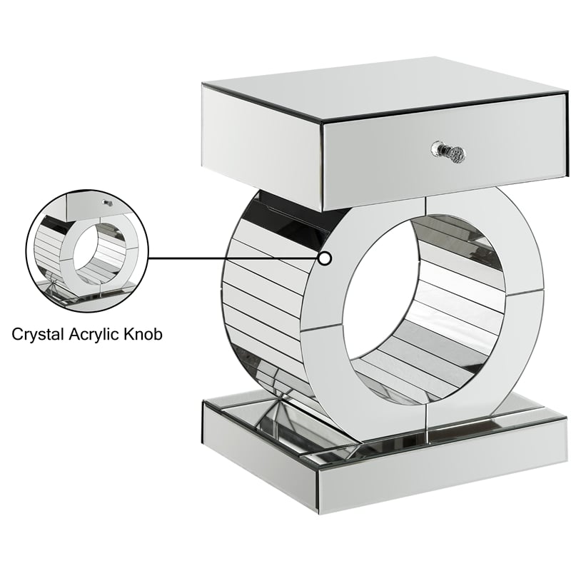 Meridian Furniture Jocelyn Mirrored End Table