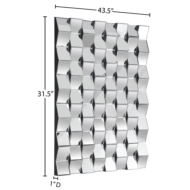 Meridian Furniture Ziggy Geometric Designed Mirror