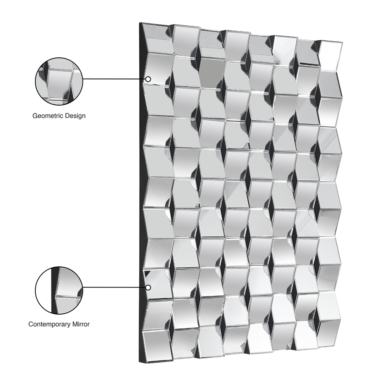 Meridian Furniture Ziggy Geometric Designed Mirror