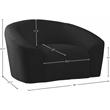 Meridian Furniture Riley Black Velvet Chair