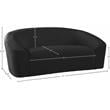 Meridian Furniture Riley Black Velvet Loveseat