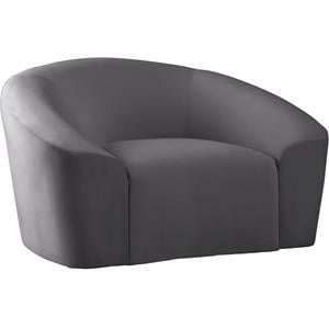 Meridian Furniture Riley Gray Velvet Chair