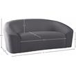 Meridian Furniture Riley Gray Velvet Loveseat