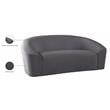 Meridian Furniture Riley Gray Velvet Loveseat