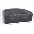 Meridian Furniture Riley Gray Velvet Loveseat