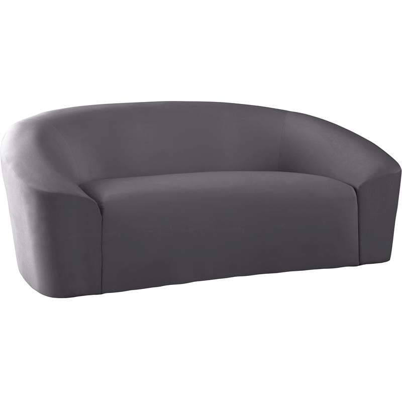 Meridian Furniture Riley Gray Velvet Loveseat