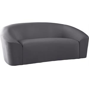 Meridian Furniture Riley Gray Velvet Loveseat