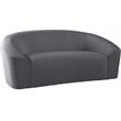 Meridian Furniture Riley Gray Velvet Loveseat