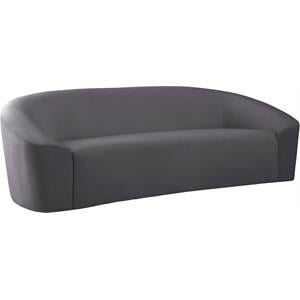 Meridian Furniture Riley Gray Velvet Sofa
