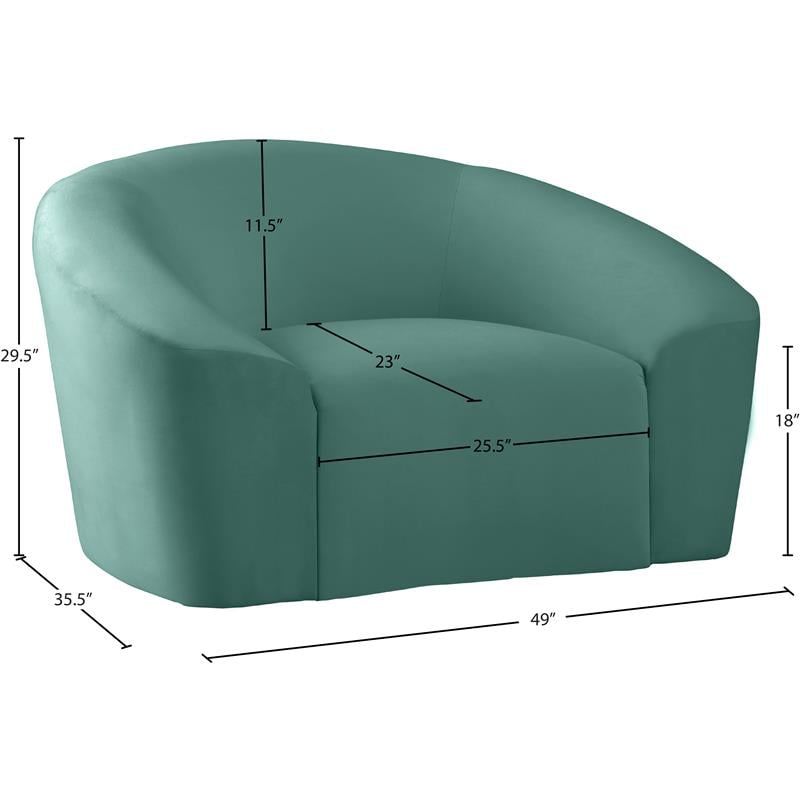 Meridian Furniture Riley Mint Velvet Chair