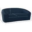 Meridian Furniture Riley Navy Velvet Loveseat