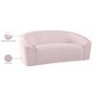 Meridian Furniture Riley Pink Velvet Loveseat