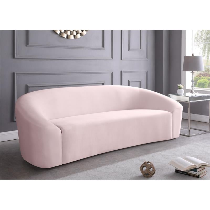 Meridian Furniture Riley Pink Velvet Sofa