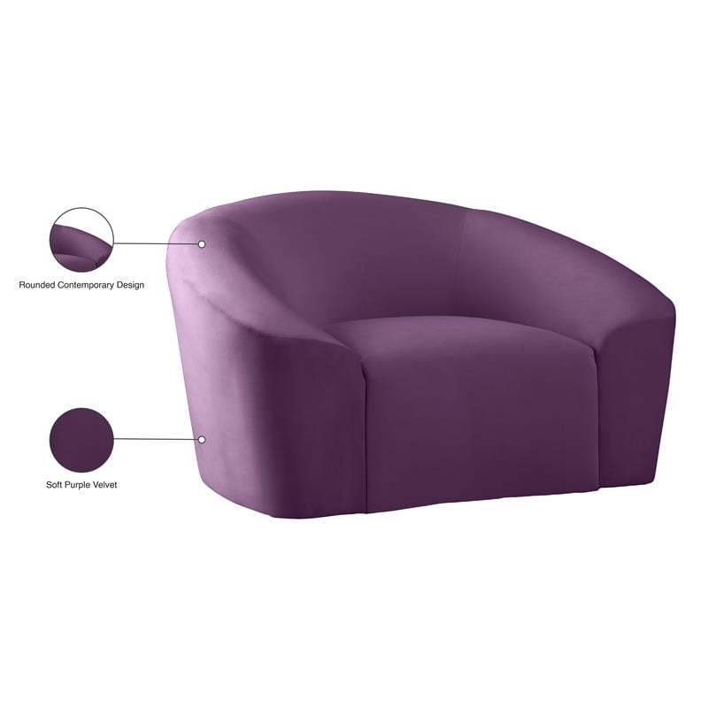 Meridian Furniture Riley Purple Velvet Chair