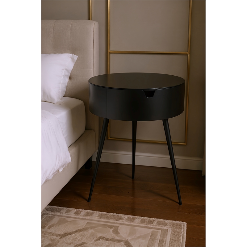 Meridian Furniture Bali Black Metal Nightstand