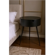 Meridian Furniture Bali Black Metal Nightstand